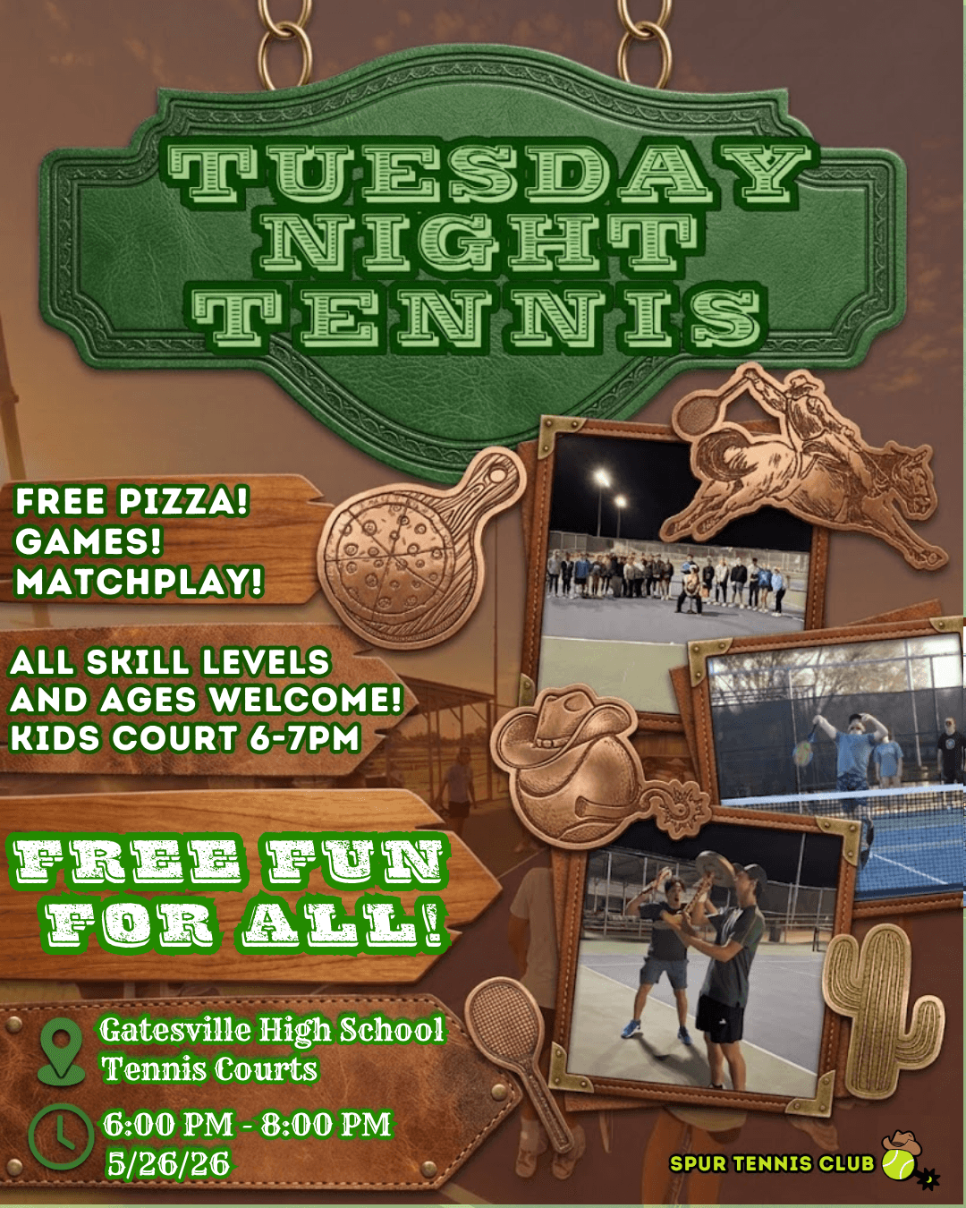 Tuesday Night Tennis flyer